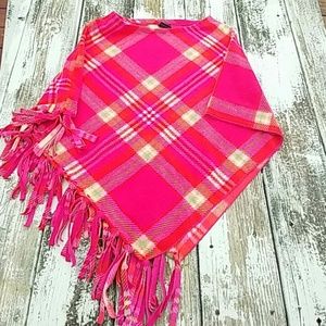 Children's Place plaid poncho